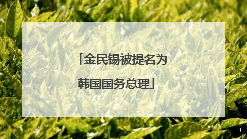 金民锡被提名为韩国国务总理